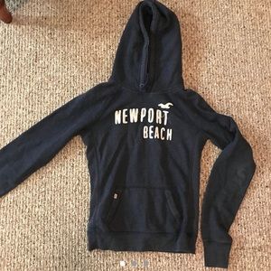 Navy blue Hollister Newport Beach hoodie